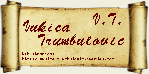 Vukica Trumbulović vizit kartica